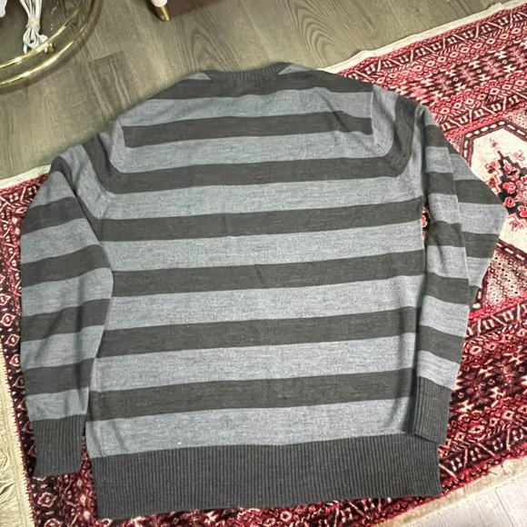 Paper Denim & Cloth Gray Striped Sweater Size Small - Picture 2 of 5